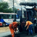 Apuran bacheo de ruta PY01 para días de Semana Santa